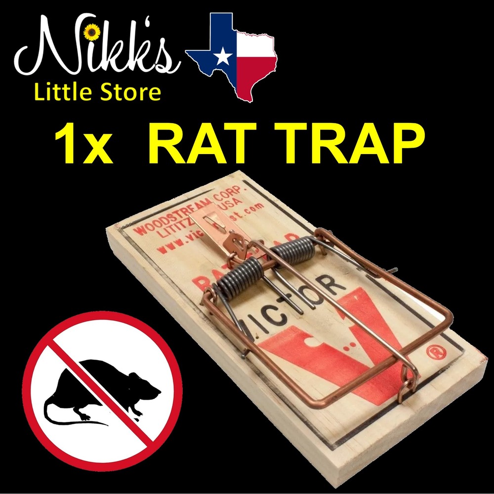 1x Victor M200 Rat‎ Snap Trap Traditional Wood Rodent Control Trampas Para Ratas
